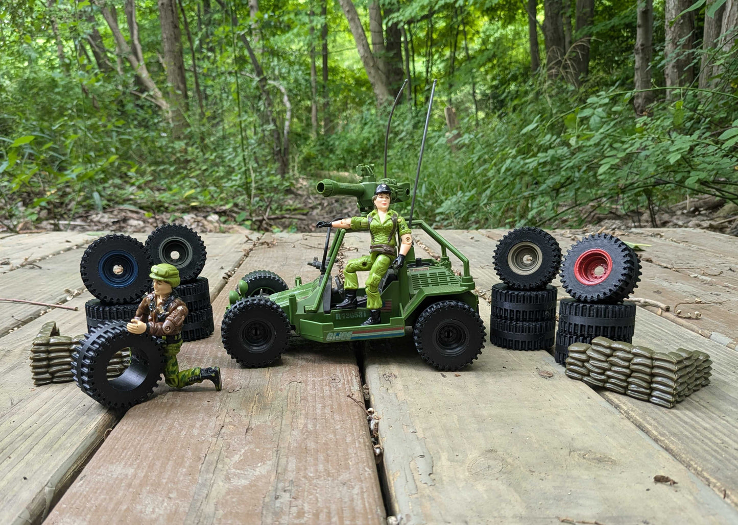 G.I. Joe Striker Custom Aftermarket Replacement Wheels & Tires (Set of 4)