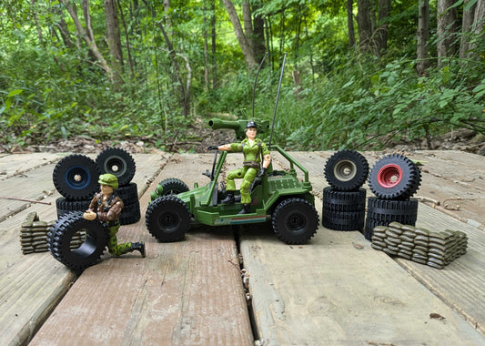G.I. Joe Striker Custom Aftermarket Replacement Wheels & Tires (Set of 4)
