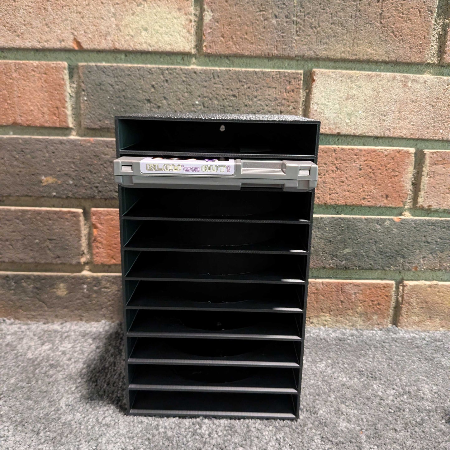 Wall-Mountable NES (Nintendo Entertainment System) Video Game Cartridge Organizer – Holds 5 or 10 Cartridges