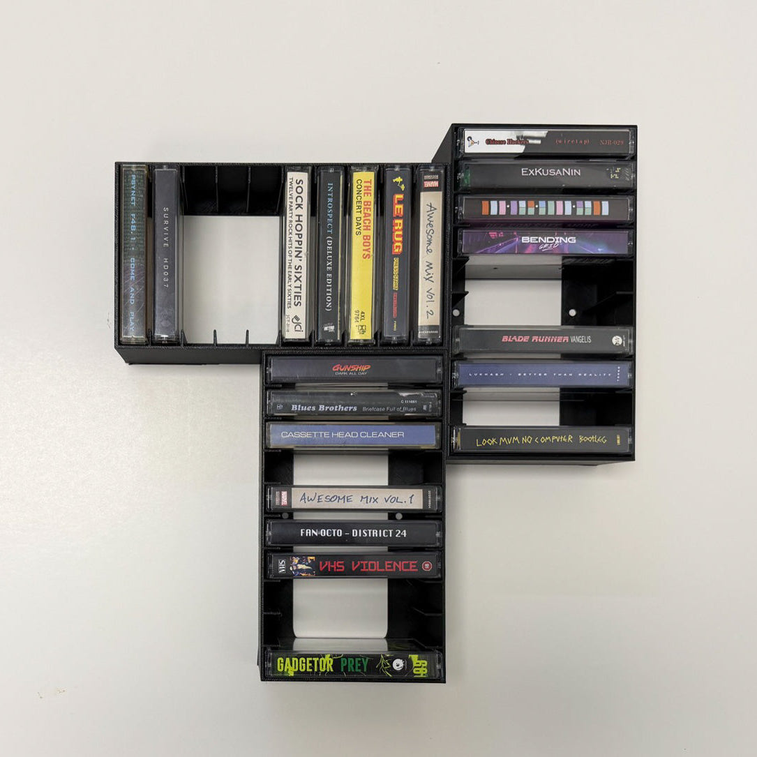 Cassette Tape Wall Organizer – Modular Storage Rack & Display