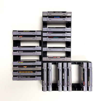 SNES (Super Nintendo) Video Game Cartridge Wall Mount / Organizer / Display