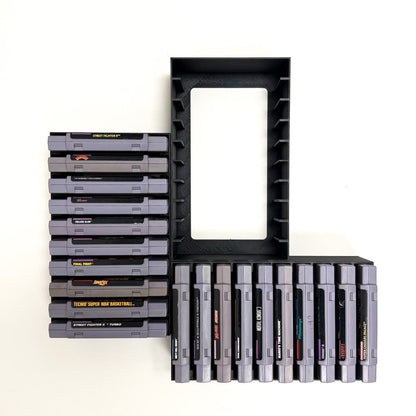 SNES (Super Nintendo) Video Game Cartridge Wall Mount / Organizer / Display