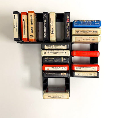 8-Track Tape Wall Organizer – Modular Storage Rack & Display