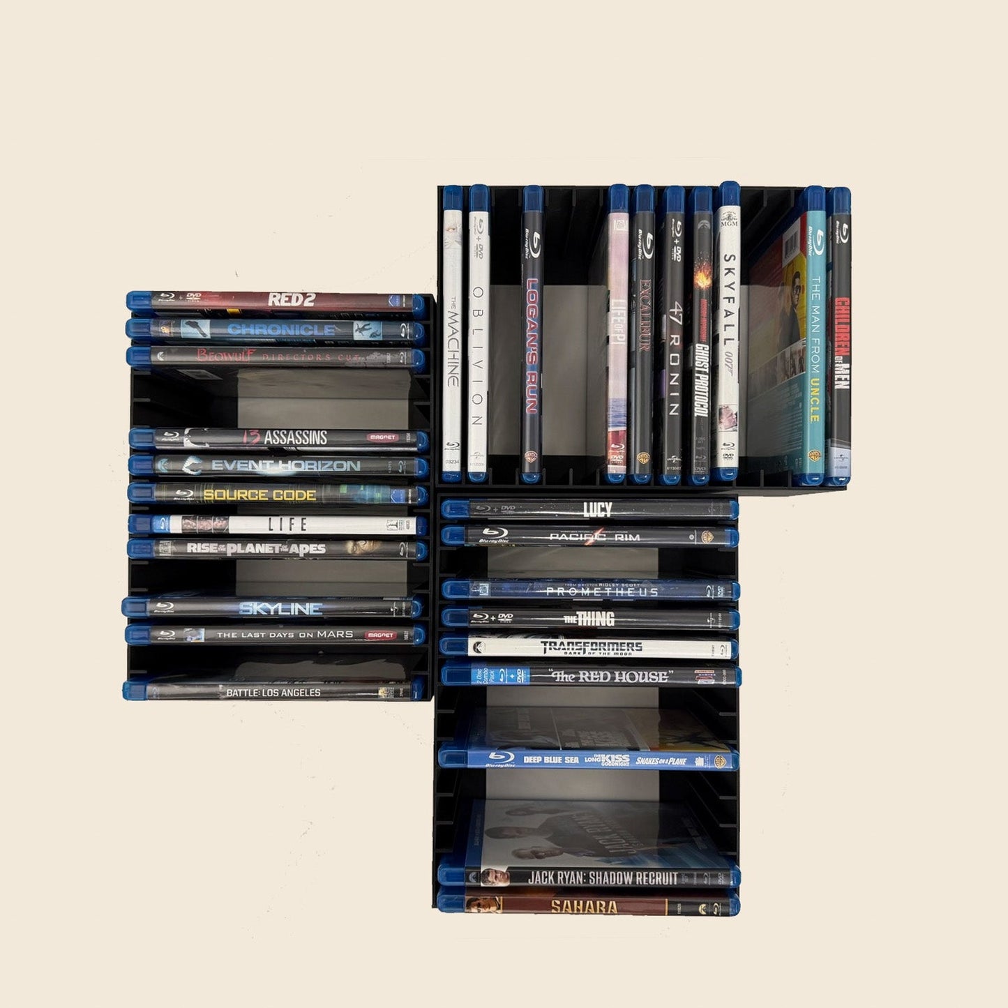 Blu-ray Wall Organizer – Modular Storage Rack & Display