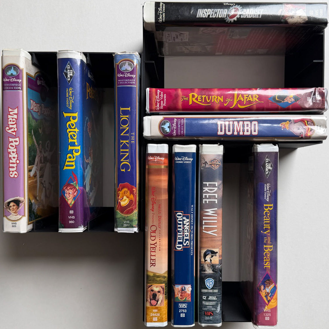 Clamshell VHS Wall Organizer – Modular Storage Rack & Organizer