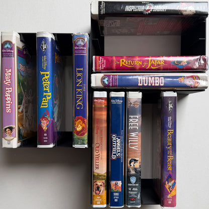 Clamshell VHS Wall Organizer – Modular Storage Rack & Organizer