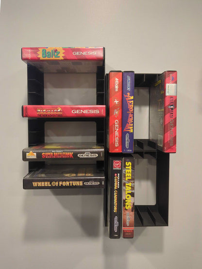 SEGA Genesis Boxed Video Game Cartridge Wall Mount / Organizer / Display