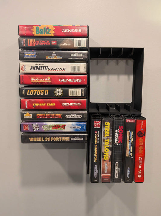 SEGA Genesis Boxed Video Game Cartridge Wall Mount / Organizer / Display