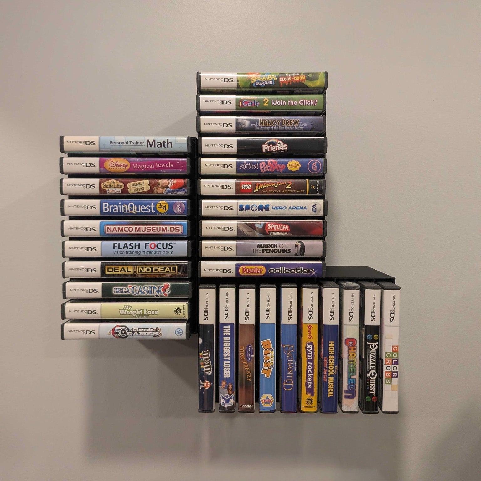 Nintendo DS Video Game Cartridge Wall Mount / Organizer / Display ...
